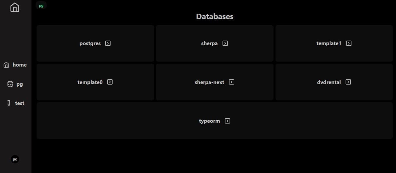 databases list
